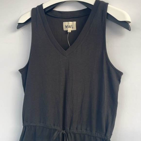 MWL Madewell Breeze Drawstring Romper Black Sleeveless Size Small - Picture 5 of 14